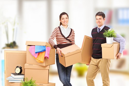 Removal team preparing a residential move in Swiss Cottage