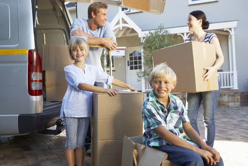Loading and moving office equipment during a Swiss Cottage relocation